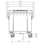 SULO 1100 literes szemetes konténer (lapos tető) sárga