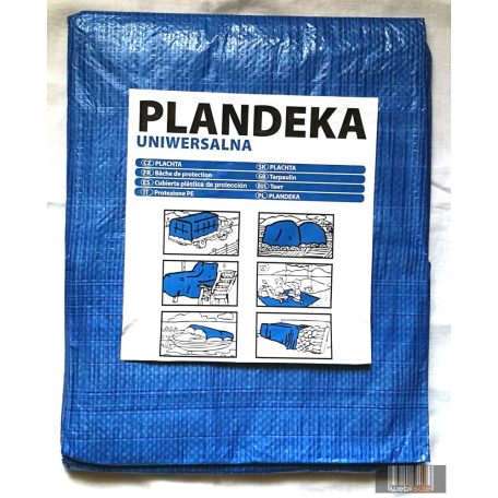 Professzionális, vízálló kék színű 12 x 18 méteres takaróponyva (50 gramm/négyzetméter)