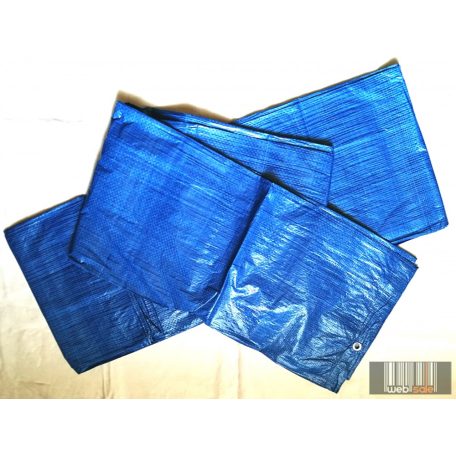 Professzionális, vízálló kék színű 12 x 18 méteres takaróponyva (50 gramm/négyzetméter)