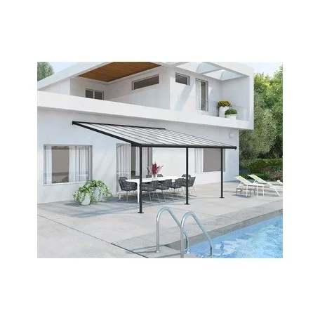Palram Sierra 5400 szürke 3 x 5,46 pergola, teraszfedo