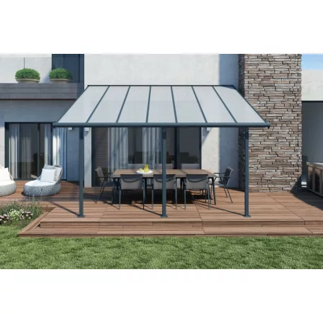 Palram Sierra 5400 szürke 3 x 5,46 pergola, teraszfedo