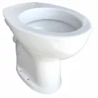 Álló, hátsó kifolyású, magasított, kivágás nélküli, akadálymentes WC-csésze