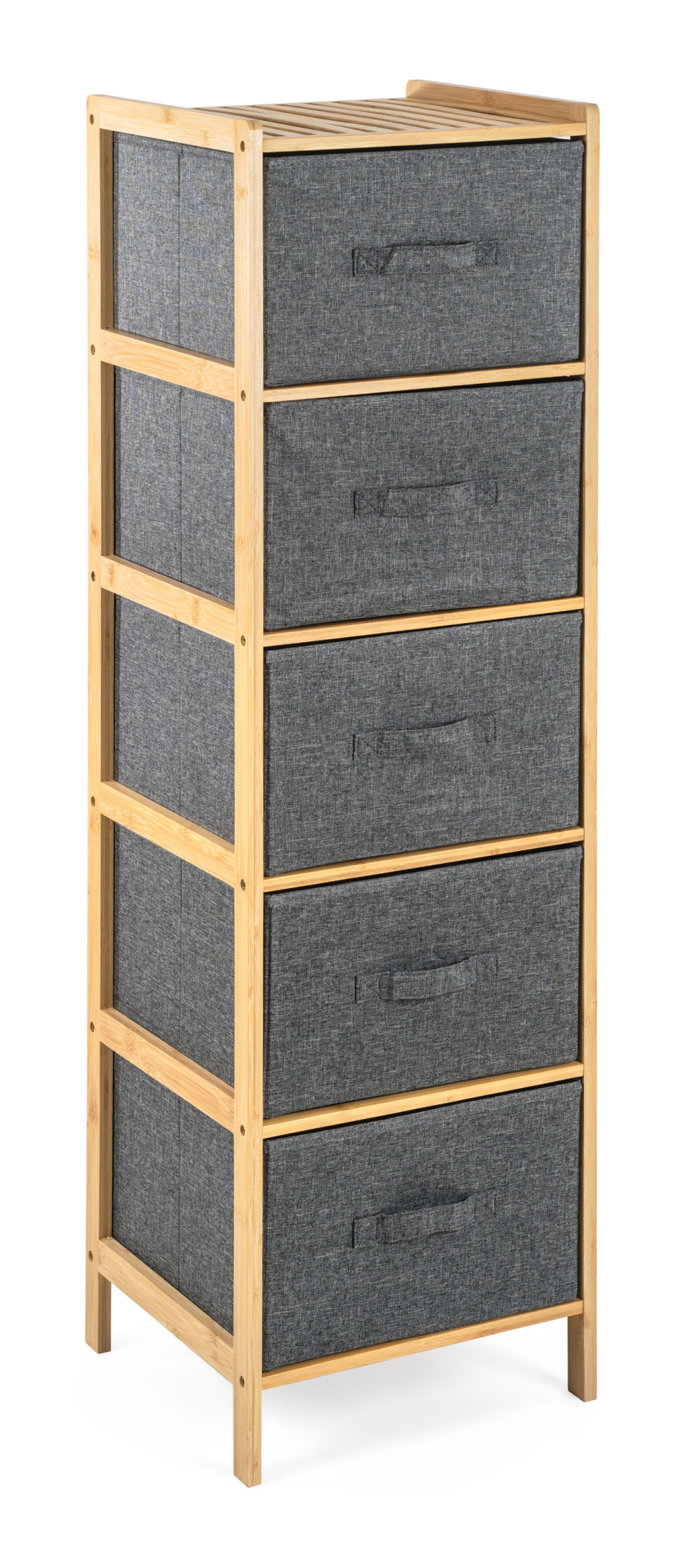 Image of bambusz fiókospolc 5 kosárral