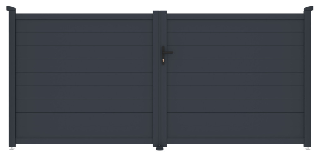 Image of Orlando 350x158 cm-es kétszárnyú kapu, antracit színben