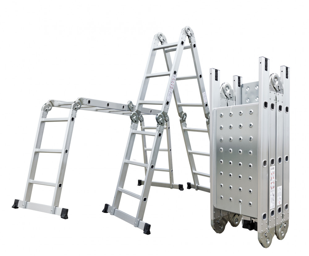 Image of GA-SZ-4x3-3,7M többfunkciós ALUMINIUM létra + dobogó