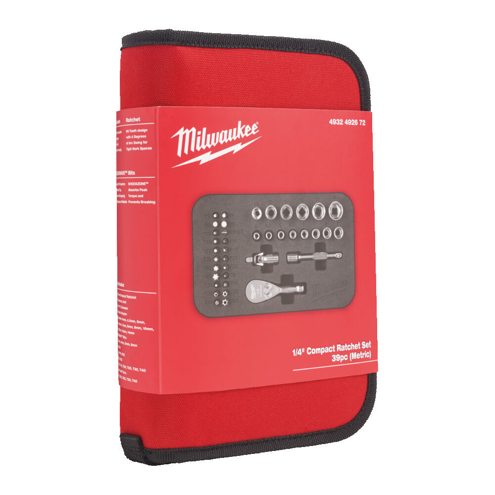 Image of Milwaukee 1/4' Racsnis Kompakt dugókulcs 39 rsz