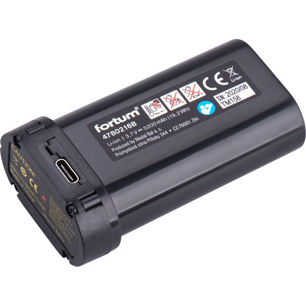 Image of EXTOL tartalék akku 3,7V Li-ion, 4780209, 4780214 és 4780216 vízszintezőhőz, 5200 mAh, micro USB type C 4780216B