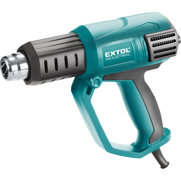 Image of EXTOL 8794800 hőlégfúvó, 2000W két fokozatú, 1000W/2000W, 50/650°C, 250/500 L/perc, kofferban, tartozékokkal