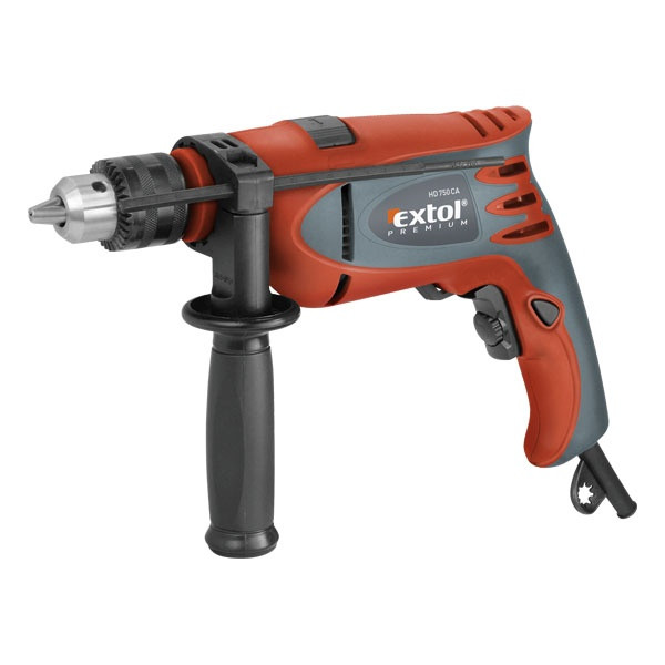 Image of EXTOL 8890012 ütvefúrógép 750W, 0-3000 ford/perc, kulcsos tokmány, 1,5-13mm, papír dobozban