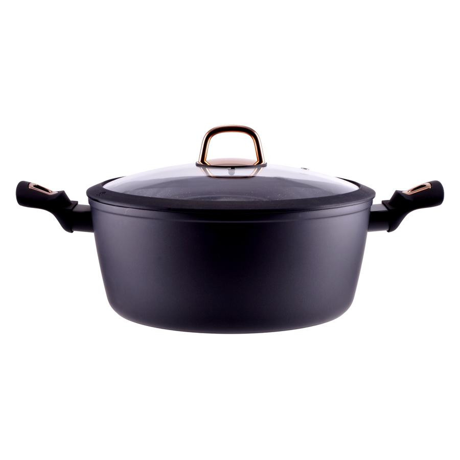 Image of Perfect Home Golden Line tapadásmentes alumínium lábas üvegfedővel 28cm, 6,1L, indukciós 10439