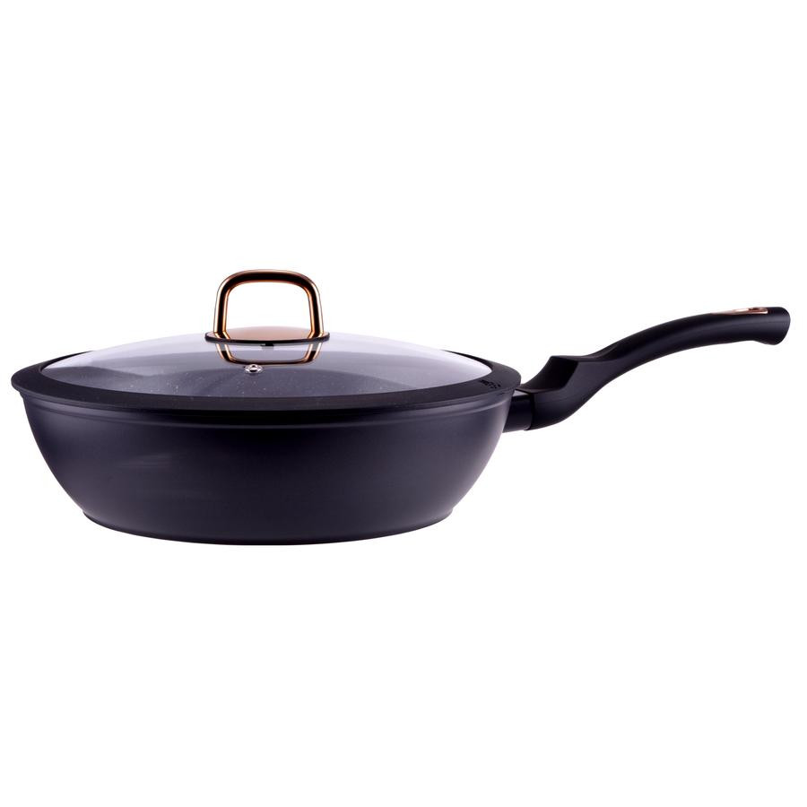 Image of Perfect Home Golden Line tapadásmentes alumínium Wok üvegfedővel 28cm indukciós 10488