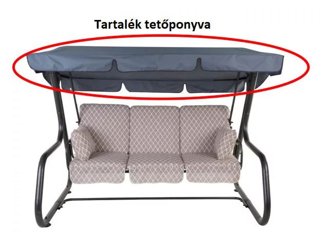 Image of DAJAR TARTALÉK HINTAÁGY TETŐPONYVA, SÖTÉTSZÜRKE - DAJAR RIMINI/VENEZIA