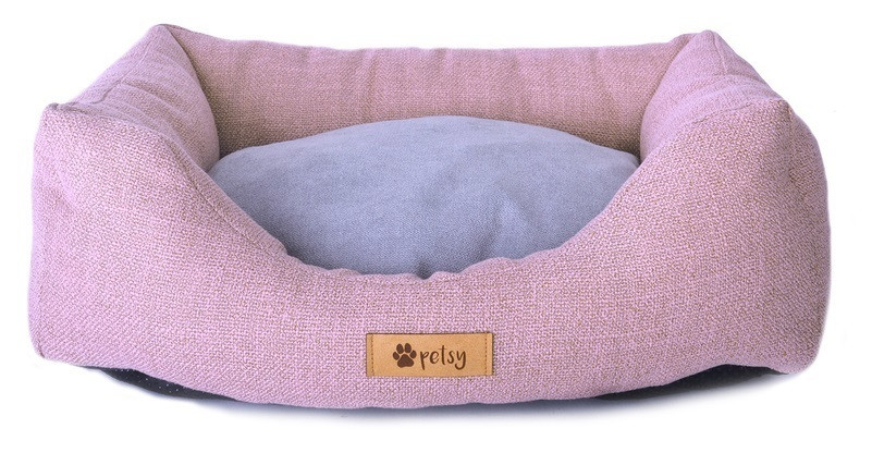 Image of PETSY CONNIE poliészter kutyafekhely - pink-szürke - 65 cm